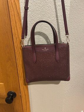 kate spade Glitter Satchel in Plum